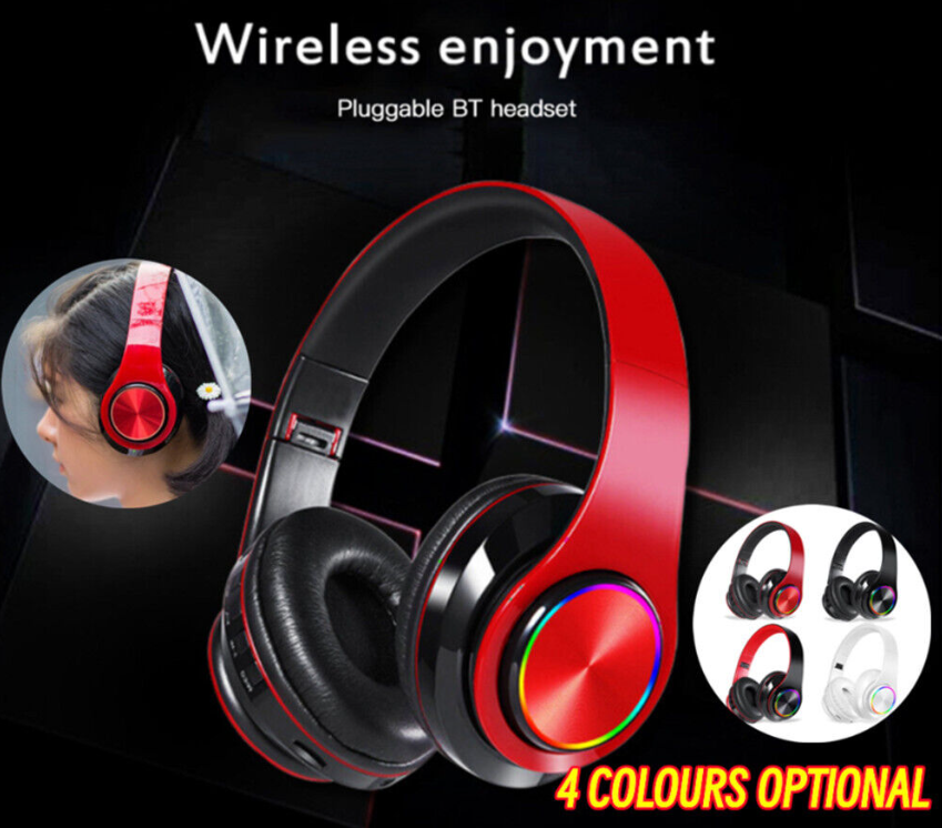 Wireless Foldable Headphones Bluetooth Headphone Over Ear Stereo Gaming Headsets