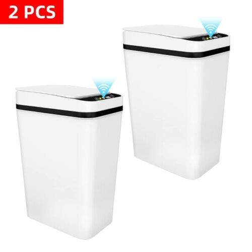 Bathroom Small Trash Can with Lid Touchless Automatic Garbage Can, 2.2 Gallon